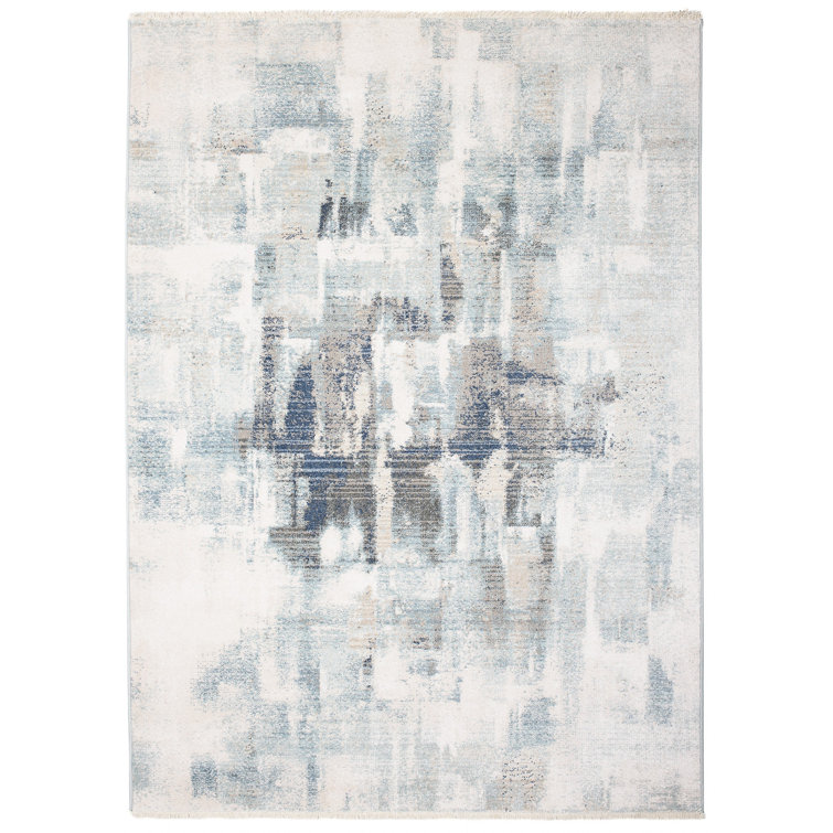 Borough Wharf Chanute Flatweave Grey/White Rug Wayfair.co.uk